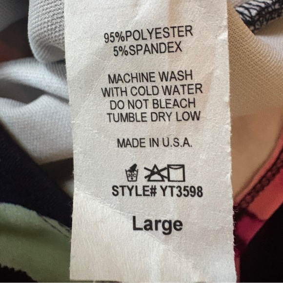 Yoyo 5 Pink Floral Wrap Blouse Top 3/4 Sleeve Women’s Size Large (Runs Small) - Picture 4 of 4